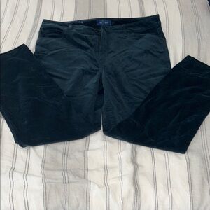 Talbots 14p High Waisted Straight Leg Corduroy Pants Aqua Blue